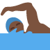 🏊🏿‍♂️ man swimming: dark skin tone display on Twitter